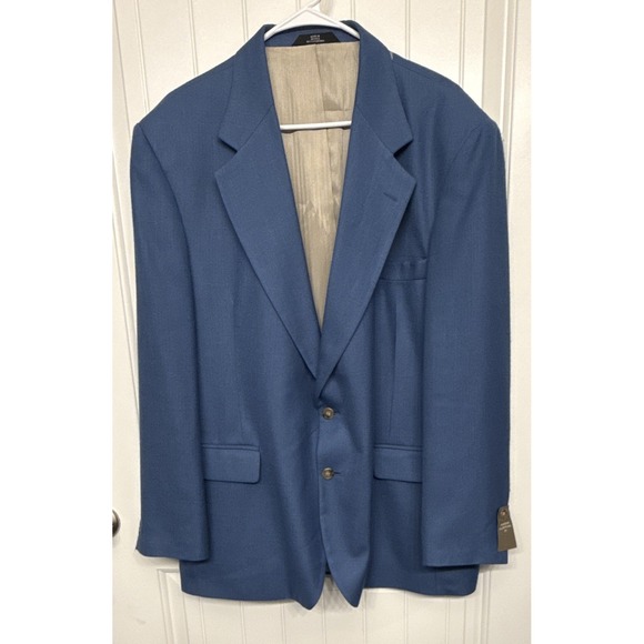 Haggar Other - Men's NEW HAGGAR Blue 46 Reg Suit Jacket Sport Coat Blazer$120